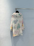 Chanel SPRING-SUMMER 2025 BLOUSE Embroidered printed silk  Light Gray & Multicolor