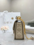Christian Dior Small Dior Jolie Top Handle Bag Powder Beige Cannage Calfskin