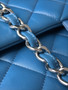 Chanel Large Classic Handbag Lambskin Blue 30 cm