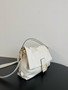 Fendi Mamma Baguette Large  nappa leather bag White