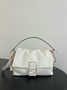 Fendi Mamma Baguette Large  nappa leather bag White