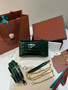 Loro Piana Extra Pocket L19 Alligator Leather Pouch Emerald