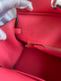  Hermes Rose Azalee Birkin 25 cm Togo Gold Hardware
