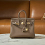 Hermes Etoupe Birkin 25 cm Togo Gold Hardware