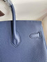 Hermes Blue Royal Birkin 25 cm Togo Gold Hardware