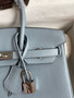 Hermes Blue Line Birkin 25 cm Togo Palladium Hardware