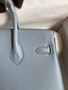 Hermes Blue Line Birkin 25 cm Togo Palladium Hardware