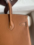 Hermes Gold Birkin 25 cm Togo Palladium Hardware