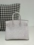 HERMÈS BIRKIN 25 WHITE DALMATIAN BUFFALO PALLADIUM HARDWARE