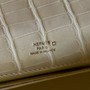 Hermès Matt Vanilla  Alligator Kelly Pochette Gold Hardware