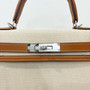Hermes Sac Kelly Sellier 28 Toile H/Veau Swift Ecru Gold With Palladium Hardware