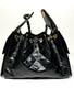 CHANEL 25 Small Handbag   Shiny Crumpled Calfskin, Gold-Tone & Ruthenium-Finish Metal  Black
