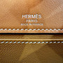 Hermès Limited Edition Mini Kelly Pochette Gold Swift leather/ Toile  Palladium hardware