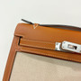 Hermès Limited Edition Mini Kelly Pochette Gold Swift leather/ Toile  Palladium hardware
