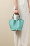 Hermes Blue Atoll Picotin Lock 18 Togo Leather Bag