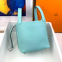Hermes Bleu Atoll Picotin Lock 18 Togo Leather Bag