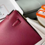 Hermès Bordeaux Mini Kelly Pochette Swift leather Gold hardware