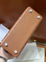HERMÈS KELLY 25 SAN FRANCISCO GOLD JONATHAN LEATHER PALLADIUM HARDWARE
