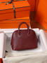 HERMÈS BOLIDE 1923 MINI BAG MYSORE GOATSKIN PALLADIUM HARDWARE ROUGH H