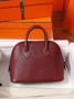 HERMÈS BOLIDE 1923 MINI BAG MYSORE GOATSKIN PALLADIUM HARDWARE ROUGH H