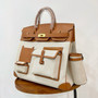 HERMÈS CARGO HAC BIRKIN 40 GOLD BOX AND TOILE GOLD HARDWARE HERMÈS CARGO HAC BIRKIN 40 GOLD BOX AND TOILE GOLD HARDWARE