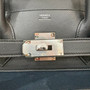 HERMÈS CARGO HAC BIRKIN 40 BLUE BOX AND TOILE PALLADIUM HARDWARE HERMÈS CARGO HAC BIRKIN 40 BLUE BOX AND TOILE PALLADIUM HARDWARE