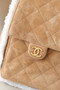 CHANEL Limited Edition 25 Small Handbag  Crumpled Shearling Sheepskin