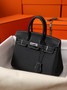 Hermes Special Order Black/Gold  Birkin 25 cm Togo Palladium Hardware
