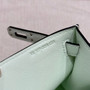 Hermès Vert Frizz Mini Kelly Pochette Swift leather Palladium hardware