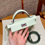 Hermès Vert Frizz Kelly Mini II Epsom Palladium Hardware