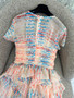 Chanel Cruise 2025/26 Long Dress with Embroidered Silk Muslin Ecru