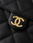 CHANEL Limited Edition 25 Small Black Handbag  Crumpled Shearling Sheepskin