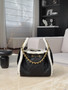 CHANEL Limited Edition 25 Small Black Handbag  Crumpled Shearling Sheepskin