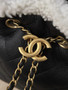 CHANEL Limited Edition 25 Small Black Handbag  Crumpled Shearling Sheepskin