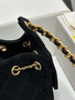 Cruise 2025/26 CHANEL 25 Mini Handbag Suede Calfskin Black