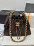 CHANEL Cruise 2025/26 CHANEL 25 Mini Handbag Suede Calfskin Brown