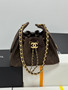 CHANEL Cruise 2025/26 CHANEL 25 Mini Handbag Suede Calfskin Brown