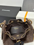 CHANEL Cruise 2025/26 CHANEL 25 Mini Handbag Suede Calfskin Brown