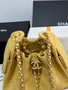 CHANEL Cruise 2025/26 CHANEL 25 Mini Handbag Suede Calfskin Mustard