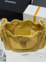  CHANEL Cruise 2025/26 CHANEL 25 Mini Handbag Suede Calfskin Mustard 