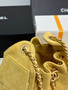CHANEL Cruise 2025/26 CHANEL 25 Mini Handbag Suede Calfskin Mustard