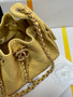 CHANEL Cruise 2025/26 CHANEL 25 Mini Handbag Suede Calfskin Mustard