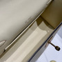 Hermès Special Order (HSS) Kelly Pochette Craie and Chia Swift Gold Hardware