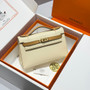 Hermès Special Order (HSS) Kelly Pochette Craie and Chia Swift Gold Hardware