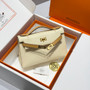 Hermès Special Order (HSS) Kelly Pochette Craie and Chia Swift Gold Hardware