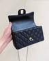 Chanel FALL-WINTER 2025/26 MINI CLASSIC HANDBAG WITH TOP HANDLE   Lambskin, Strass & Gold-Tone Metal  Black