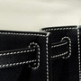 Hermès Mini Kelly II 20 Sellier bag in black Madamn leather with white contrast stitching and palladium hardware