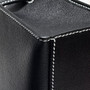 Hermès Mini Kelly II 20 Sellier bag in black Madamn leather with white contrast stitching and palladium hardware