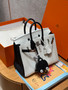 Hermes Special Order (HSS) Black/White  Birkin 25 cm Togo Palladium Hardware