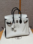 Hermes Special Order (HSS) Black/White  Birkin 25 cm Togo Palladium Hardware